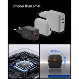 Spigen Essential Oplader 35W 1xUSB-C 1xUSB-A Sort