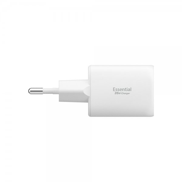 Spigen Essential Oplader 35W 1xUSB-C 1xUSB-A Hvid