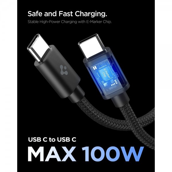 Spigen Essential Oplader 45W USB-C Sort