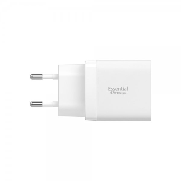 Spigen Essential Oplader 47W 2xUSB-C Hvid