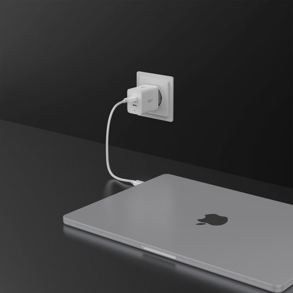 Spigen Essential Oplader 47W 2xUSB-C Hvid