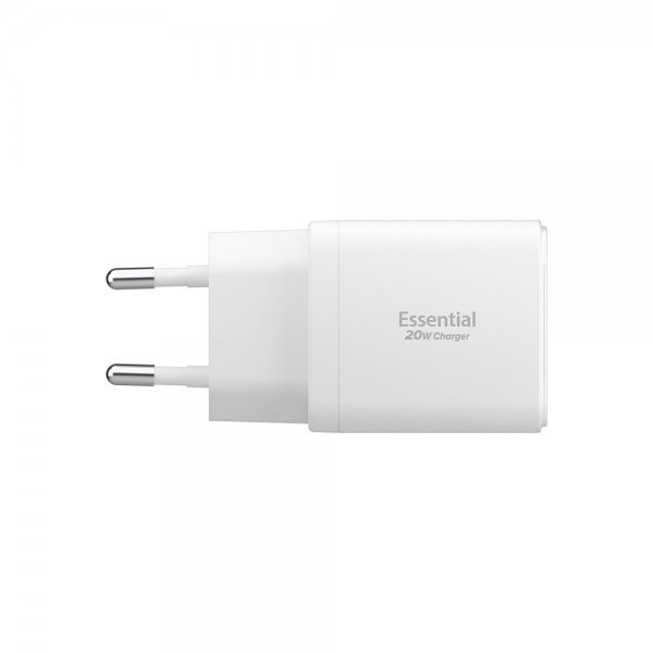 Spigen Essential Oplader USB-C/USB-A 20W Hvid
