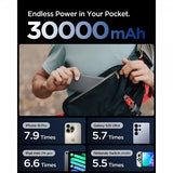 Spigen Essential Powerbank 30.000 mAh 30W Grå