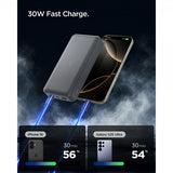 Spigen Essential Powerbank 30.000 mAh 30W Grå