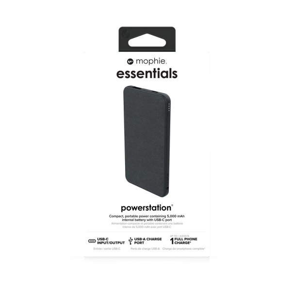 Mophie Essentials Powerbank Powerstation 5000 mAh Sort
