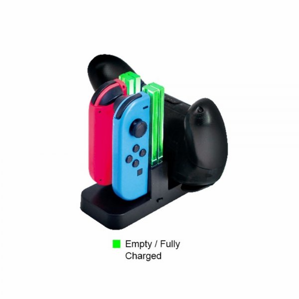 Dobe-ladestation med LED til Nintendo Switch Joy-Con