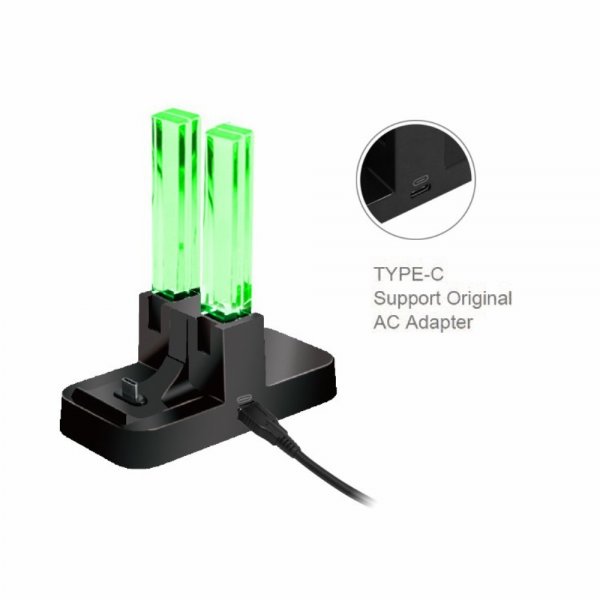 Dobe-ladestation med LED til Nintendo Switch Joy-Con