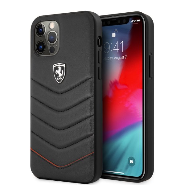 BMW iPhone 12 Pro Max Cover Off Track Quilted Sort