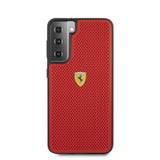 Ferrari Samsung Galaxy S21 Cover Logo Perforated Rød