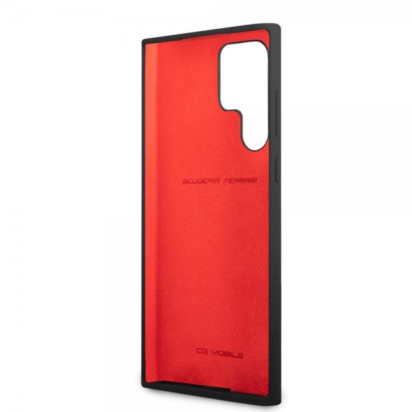 Ferrari Samsung Galaxy S22 Ultra Cover Metal Logo Sort