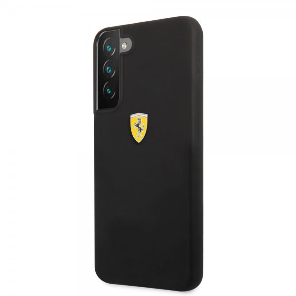 Ferrari Samsung Galaxy S22 Cover Metal Logo Sort