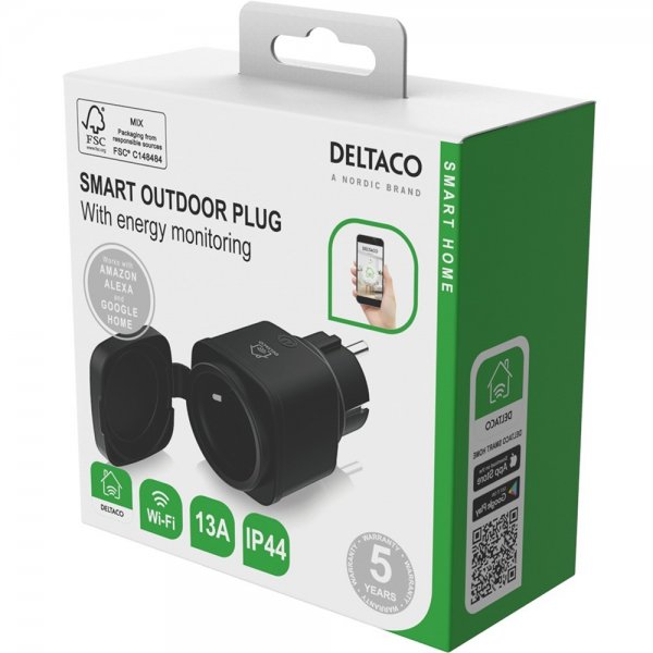 Deltaco Smart Home Fjernafbryder til udendørsbrug WiFi IP44