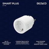 Deltaco Smart Home Fjernstrømafbryder Smart Plug WiFi