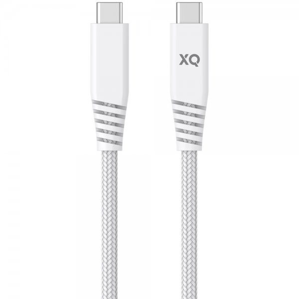 Xqisit Flettet Ladekabel USB-C til USB-C 3.1 2m Hvid