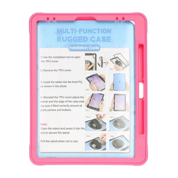 iPad Pro 12.9 (gen 3/4/5/6) Etui med Stativ Rød