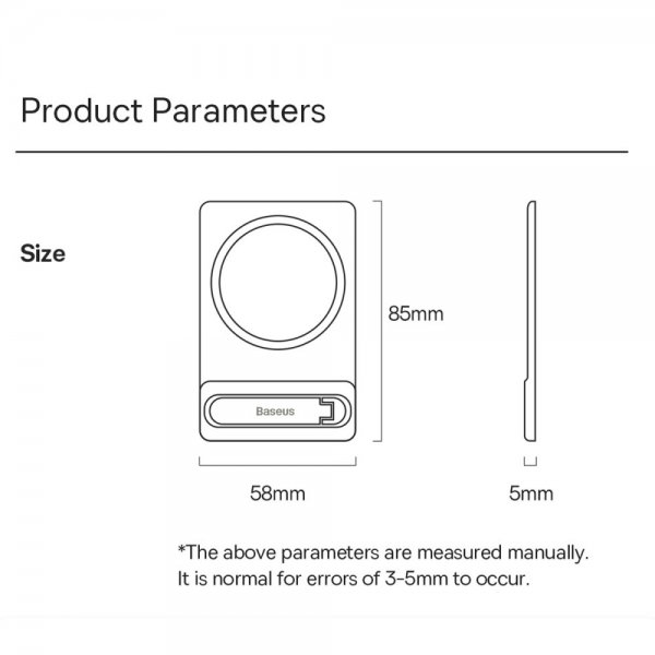 Baseus Foldable Magnetic Bracket MagSafe Hvid