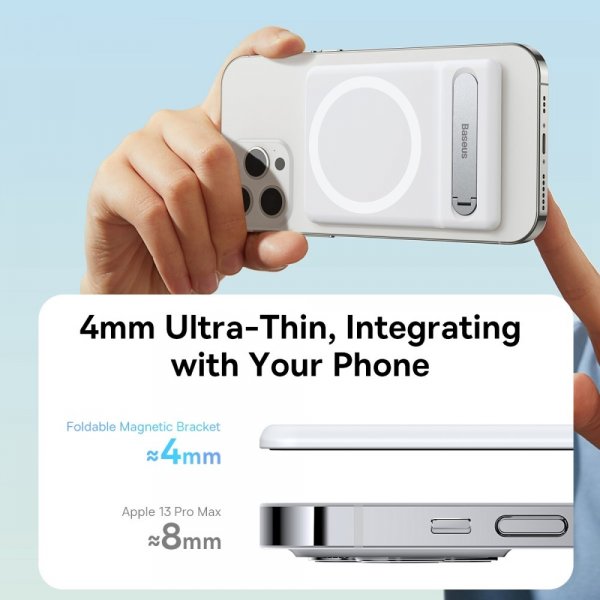 Baseus Foldable Magnetic Bracket MagSafe Hvid