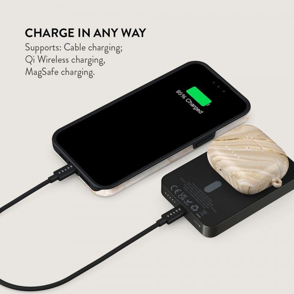 Burga Powerbank MagSafe 5000 mAh Full Glam Metalgrå