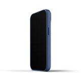 Mujjo iPhone 13 Etui Full Leather Case Monaco Blue
