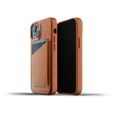 Mujjo iPhone 13 Mini Cover Full-læder pung Tan