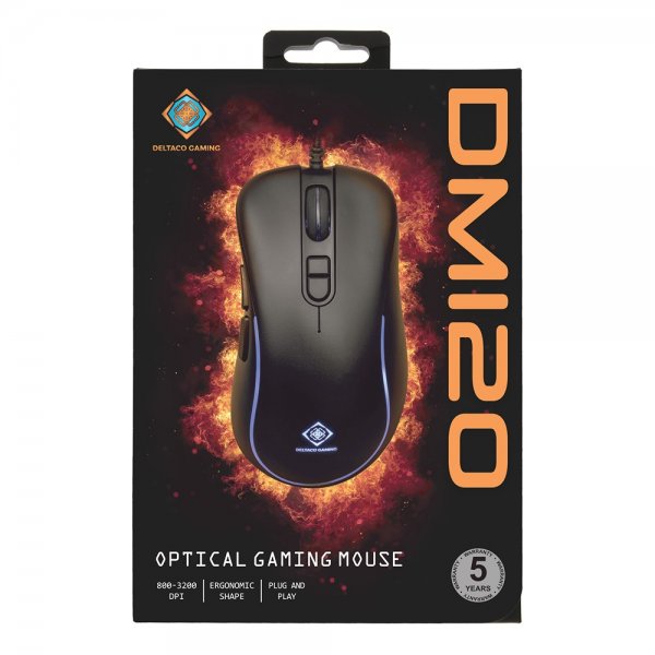 Deltaco Gaming DM120 Gaming Mus RGB Sort