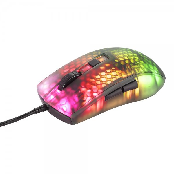 Deltaco Gaming DM310 Gaming Mus Halvgennemsigtig RGB Sort