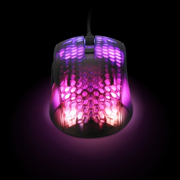 Deltaco Gaming DM310 Gaming Mus Halvgennemsigtig RGB Sort