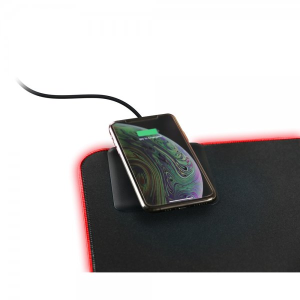 Deltaco Gaming DMP320 Gaming Musemåtte med RGB og trådløs opladning