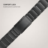 Fast Garmin QuickFit 22mm Armbånd Titaniumrem Sort