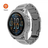 Fast Garmin QuickFit 26 mm Armbånd Titaniumrem Grå