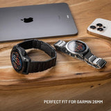 Fast Garmin QuickFit 26 mm Armbånd Titaniumrem Grå