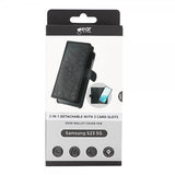 Gear Samsung Galaxy S23 Cover 2-i-1 Aftageligt med 3 Kortlommer Sort
