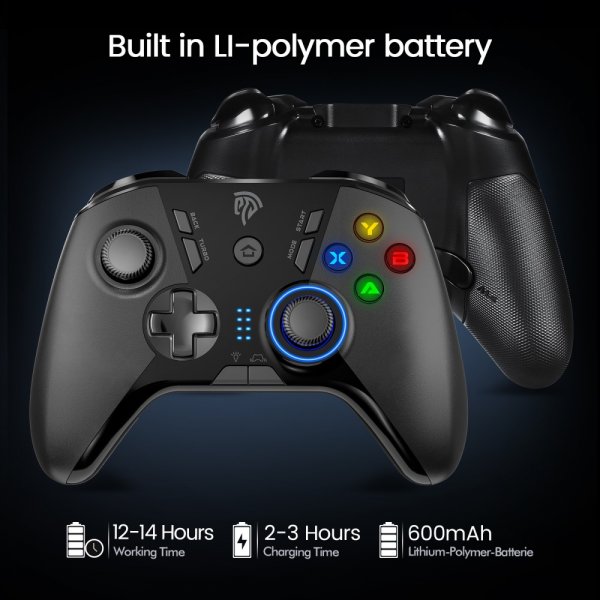 EasySMX Arion 9110 Trådløs gaming-controller med programmerbare knapper Sort