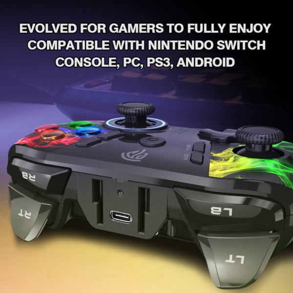 EasySMX Arion 9110 Trådløs Gamecontroller med programmerbare knapper - Farverig