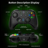 EasySMX Bayard 9124 Switch/Android/PC Programmerbar trådløs gamepad Sort