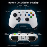 EasySMX Bayard 9124 Switch/Android/PC Programmerbar trådløs gamepad Hvid
