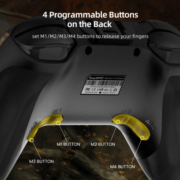 EasySMX Bayard 9124 Switch/Android/PC Programmerbar trådløs Gamepad Dragon
