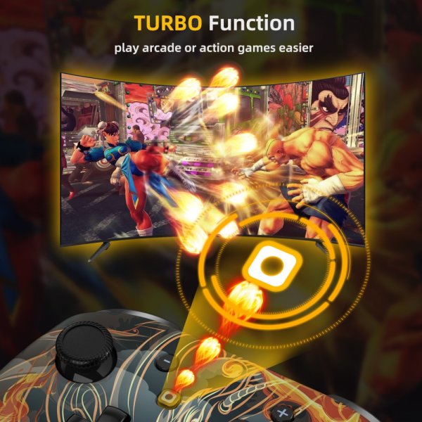 EasySMX Bayard 9124 Switch/Android/PC Programmerbar trådløs Gamepad Dragon