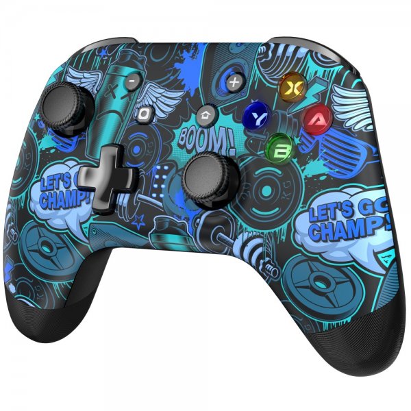 EasySMX Bayard 9124 Switch/Android/PC Programmerbar trådløs Gamepad Graffiti