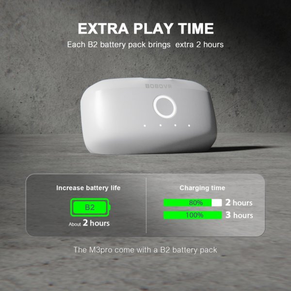 BoboVR M3 Pro Meta Quest 3 VR Headset batteripakke