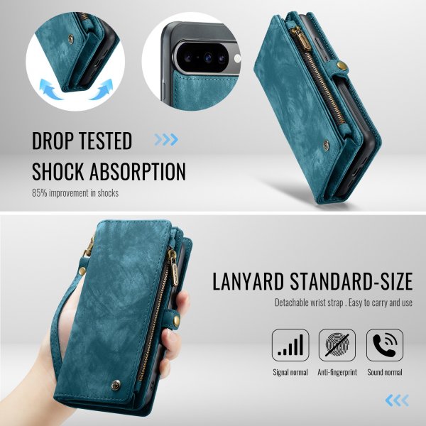 CaseMe Google Pixel 10/Pixel 10 Pro Cover 008 Series Aftageligt Cover Blå