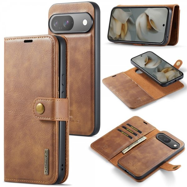 Dg.Ming Google Pixel 10/Pixel 10 Pro Cover med Aftageligt Cover Brun