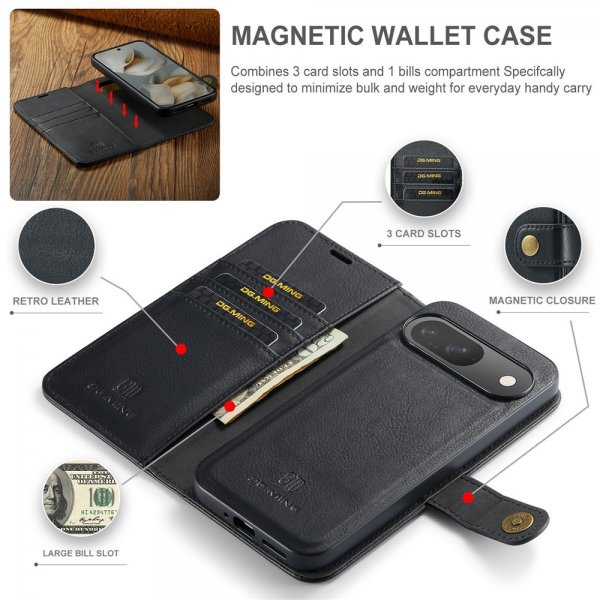 Dg.Ming Google Pixel 10/Pixel 10 Pro Cover med Aftageligt Cover Sort