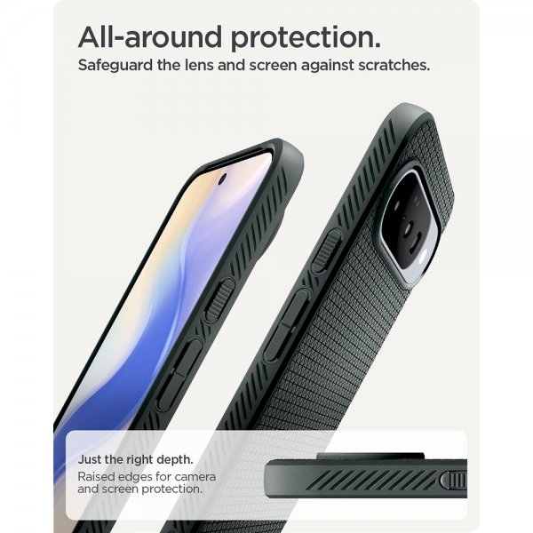Spigen Google Pixel 10/Pixel 10 Pro Cover Liquid Air MagFit Abyss Green