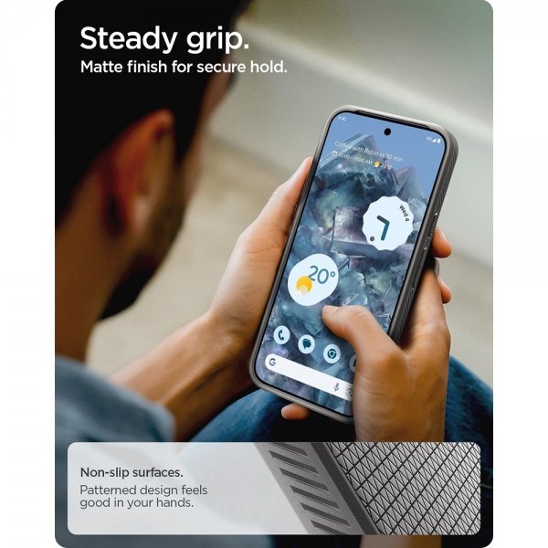 Spigen Google Pixel 10/Pixel 10 Pro Cover Liquid Air MagFit Marble Gray