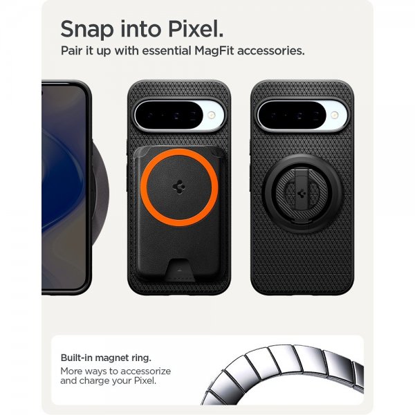 Spigen Google Pixel 10/Pixel 10 Pro Cover Liquid Air MagFit Matte Black