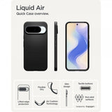 Spigen Google Pixel 10/Pixel 10 Pro Cover Liquid Air Matte Black