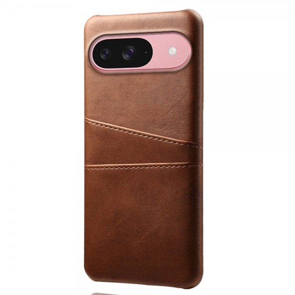 Google Pixel 10/Pixel 10 Pro Cover med to Kortlommer Mørkebrun