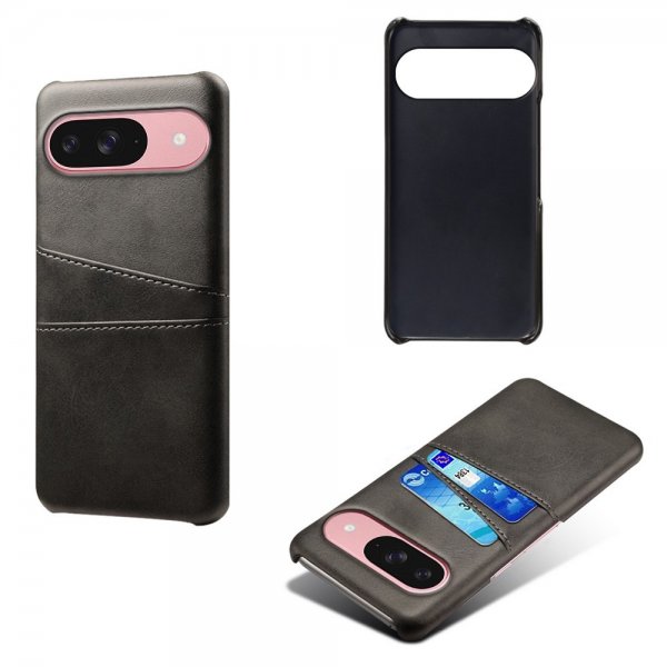 Google Pixel 10/Pixel 10 Pro Cover med to Kortlommer Sort