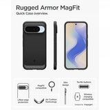 Spigen Google Pixel 10/Pixel 10 Pro Cover Rugged Armor MagFit Mat Sort